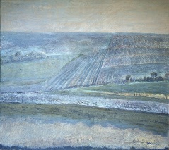 Champ enneige,1984. Acrylique, 99x113cm